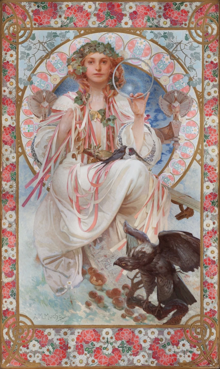 Alfons Mucha - 157, Ritratto di Josephine Crane Bradley come Slavia, 1908